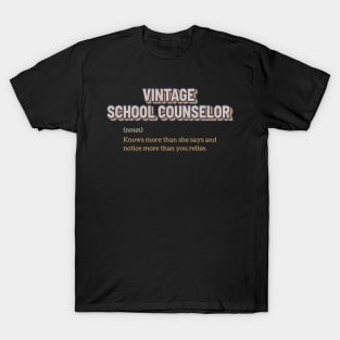 Vintage School Counselor - Vintage Color T-Shirt